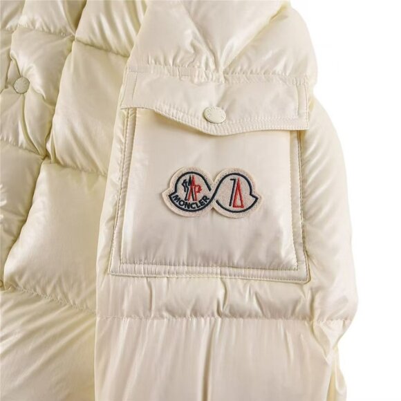 Moncler Cream Quilted Puffer Jacket | 70th Anniversary Edition, Removable Hood - Picture 7 of 8